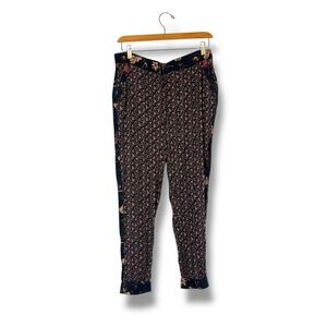 Faherty Arlie Day Floral Joggers Women's S Drawstring Boho Hippie Comfort Lounge